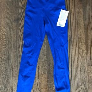 NWT Lululemon Fast and Free HR Tight 25" Blue